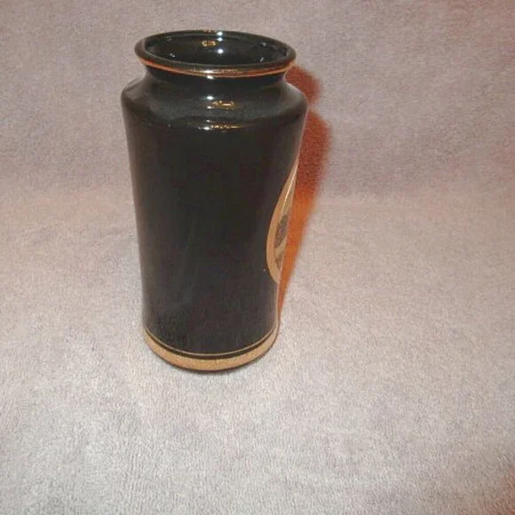60s Vintage JAPAN Art of Chokin 24K Gold VASE Etched COPPER Gilded PAGODA Asian - Picture 5 of 10